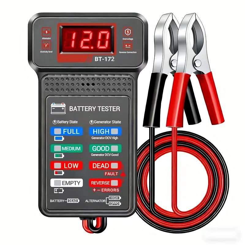 12V Battery Tester with LED Display