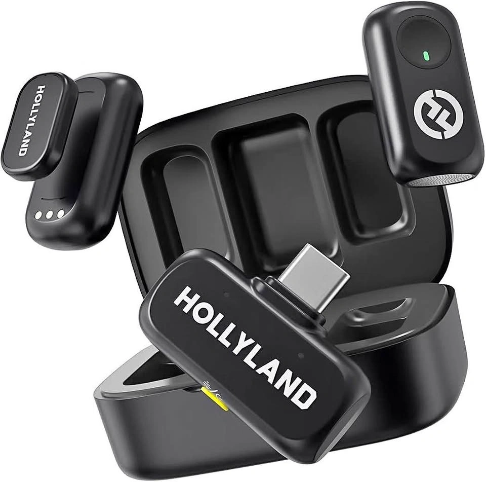 HOLLYLAND LARK A1 Duo Wireless Microphone – Space Gray