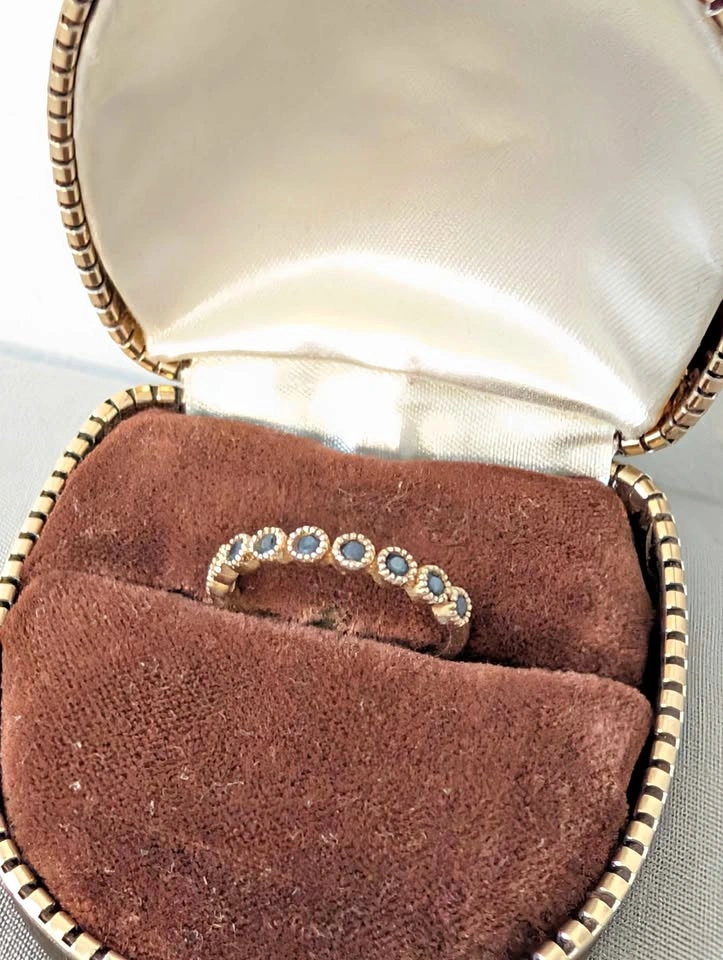 925 Sterling Silver Sapphire Band Ring