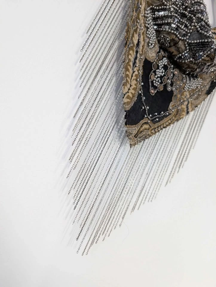 Beaded Halter Top with Chain Fringe - photo 3
