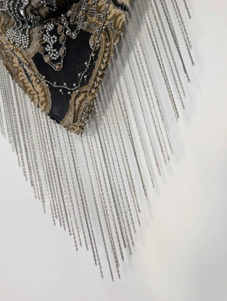 Beaded Halter Top with Chain Fringe - photo 4