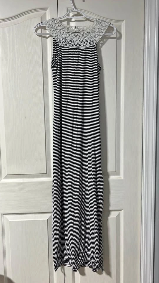 Ever New Striped Lace Maxi Dress