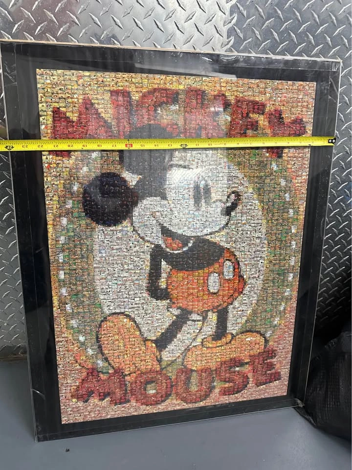 Framed Mickey Mouse Photomosaic Puzzle - photo 2