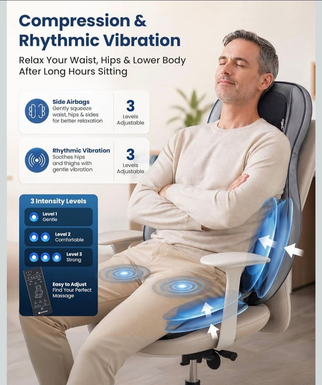 COMFIER Shiatsu Neck and Back Massager with Heat - photo 5