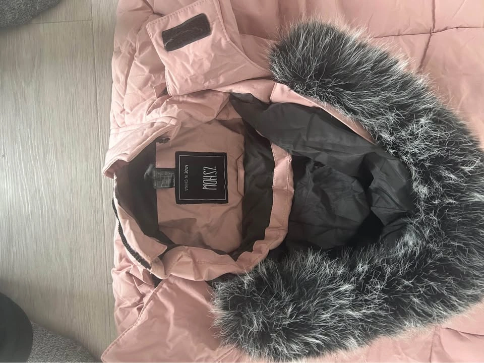 ZSHOW Women's XXL Pink Puffer Parka with Faux Fur Hood - photo 3
