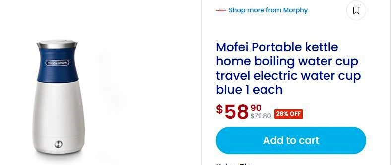 Morphy Richards Portable Electric Kettle