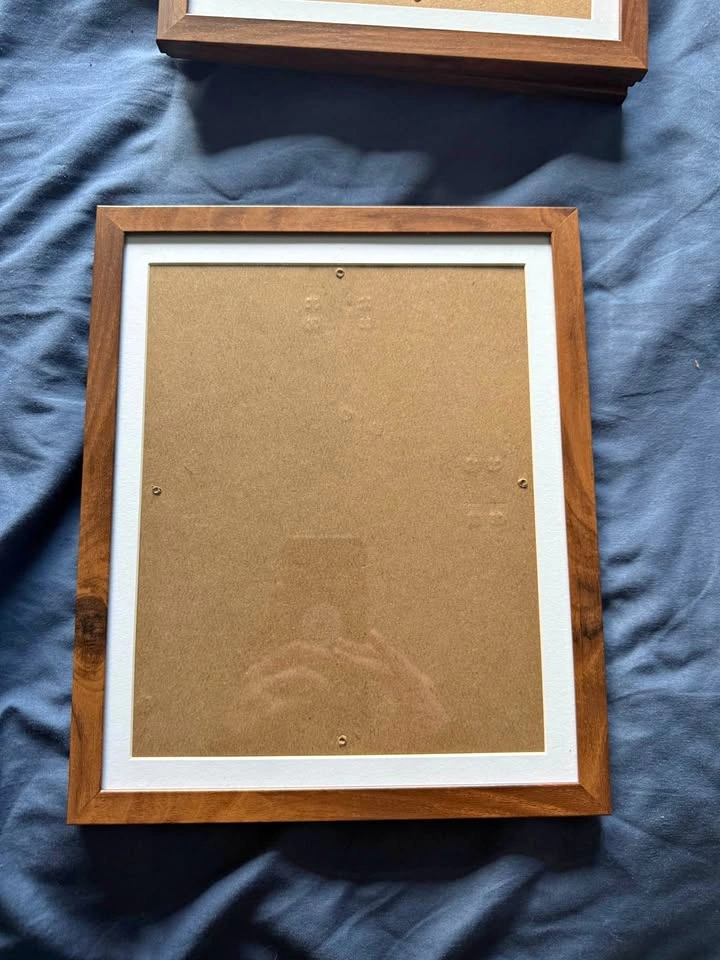 4 - Wooden Picture Frame with White Mat