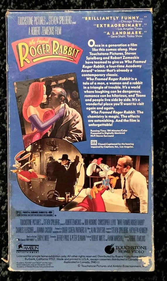 Roger Rabbit VHS - photo 2