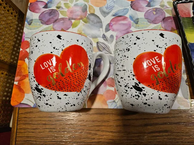 Hallmark Love is Golden Mugs - Set of 2 thumbnail