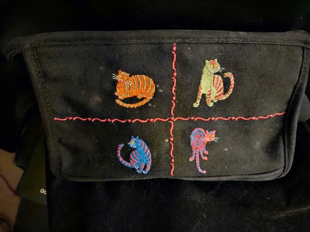 Embroidered Cat Bag thumbnail