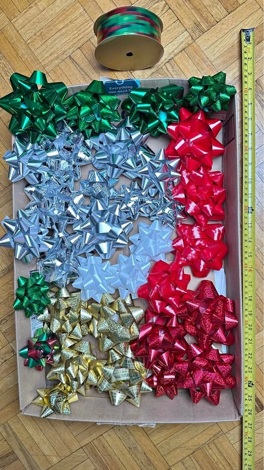 Assorted Christmas Gift Bows and Ribbon