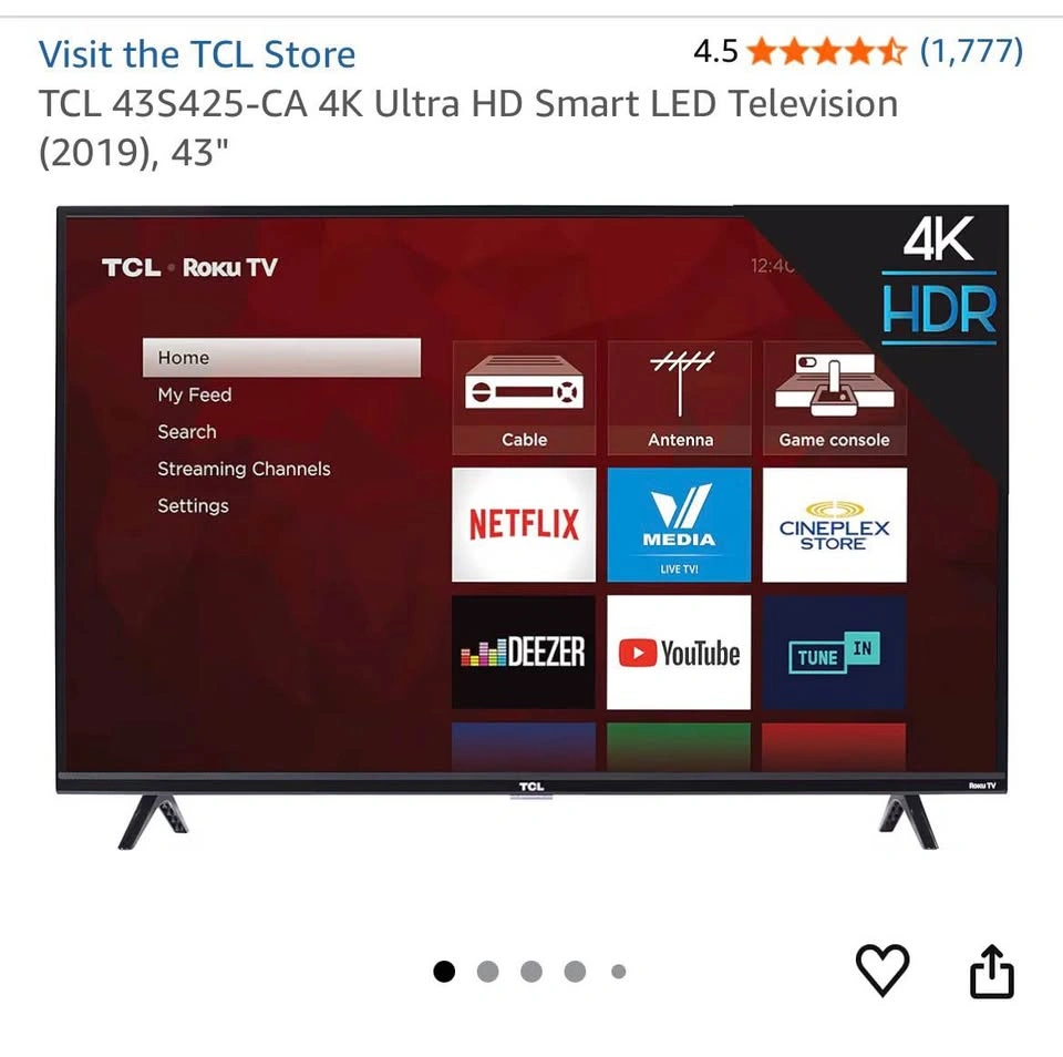 TCL 43S425-CA 4K Smart Roku TV 43in - photo 3