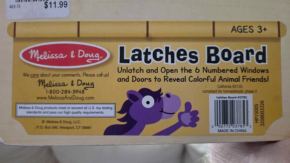 Melissa & Doug Wooden Latches Board Activity Toy - photo 2