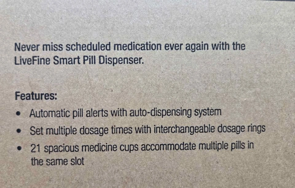 LiveFine Smart Pill Dispenser – Brand New $17 OBO - photo 4