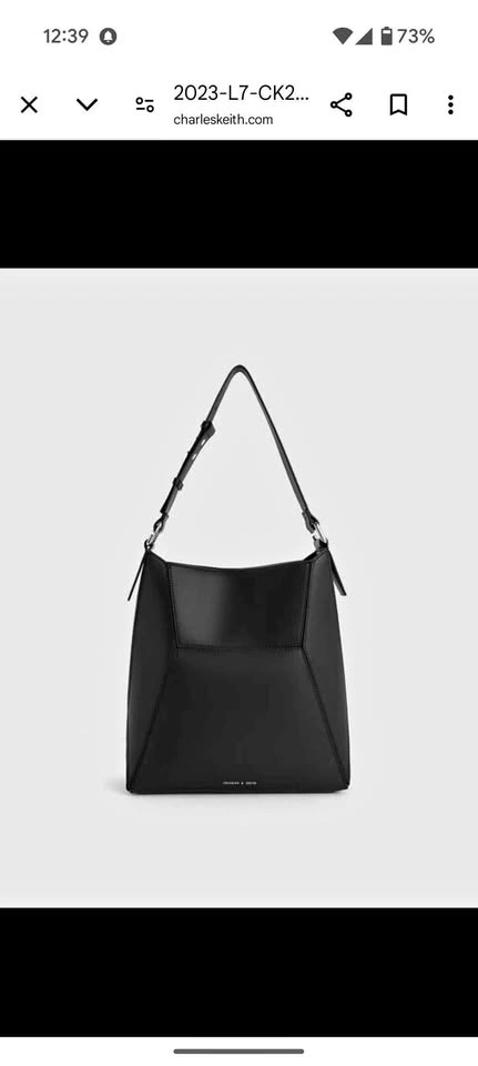Charles & Keith Black Hobo Bag