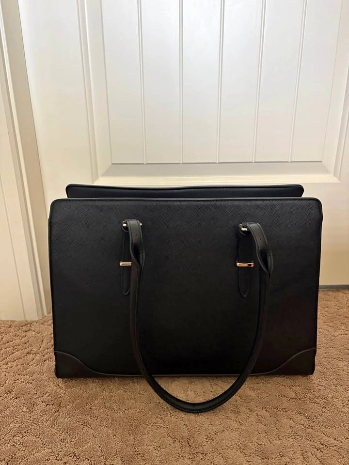 Black Leather Tote Bag/Purse