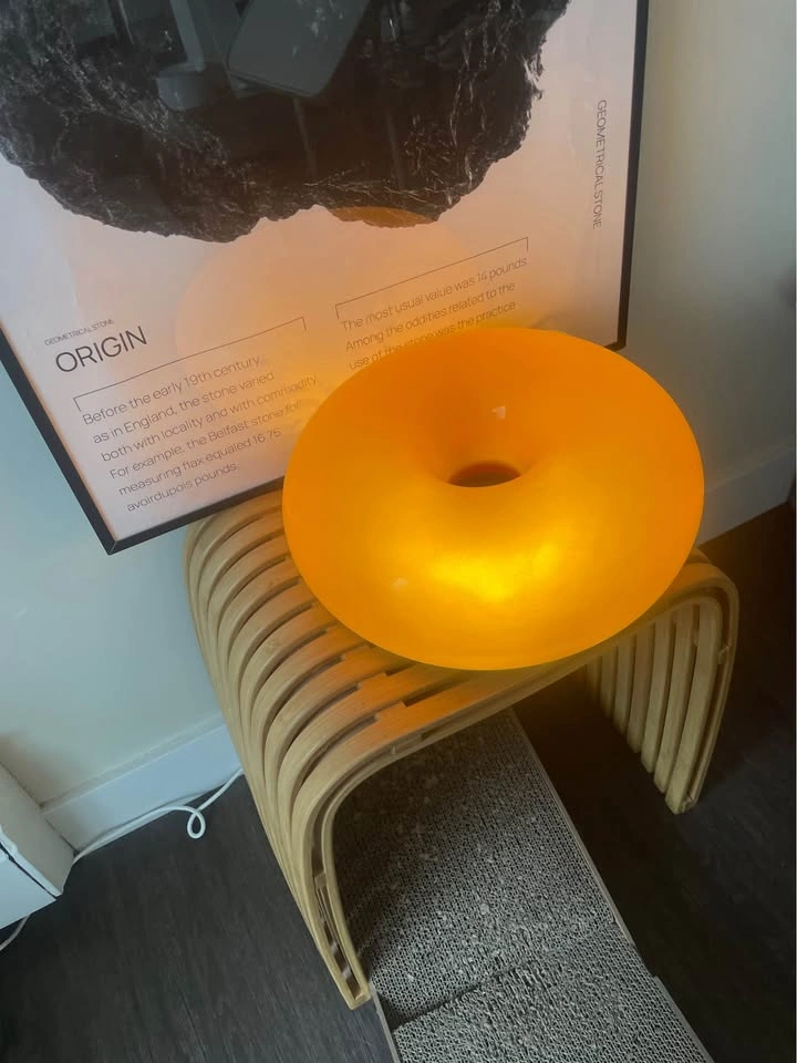 IKEA VARMBLIXT Orange Glass LED Lamp - photo 3