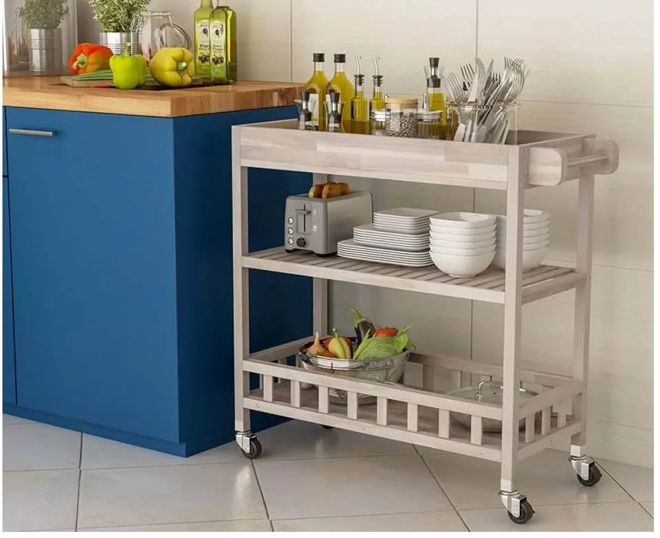 HOLGER TURBO Kitchen Wooden Trolley - New in Box image indicator(3)