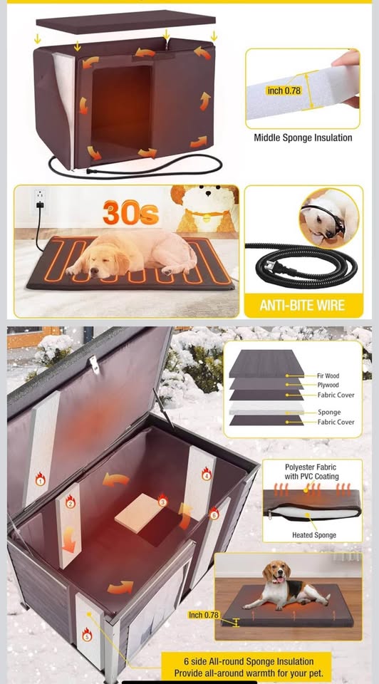 Outdoor Dog House with Insulated Liner - photo 2