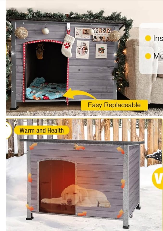 Outdoor Dog House with Insulated Liner - photo 5