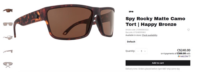 Spy Rocky Matte Camo Tort Happy Bronze Sunglasses - photo 2