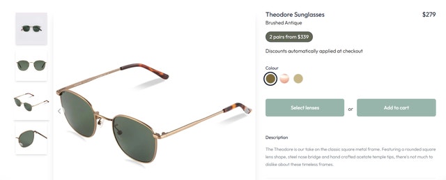 Bailey Nelson Theodore Sunglasses BNA1013 Brushed Antique Gold - photo 2