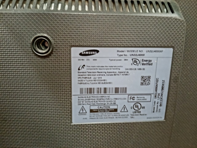 SAMSUNG UN32J4000 32" 720P 60 HZ LED TV - photo 2