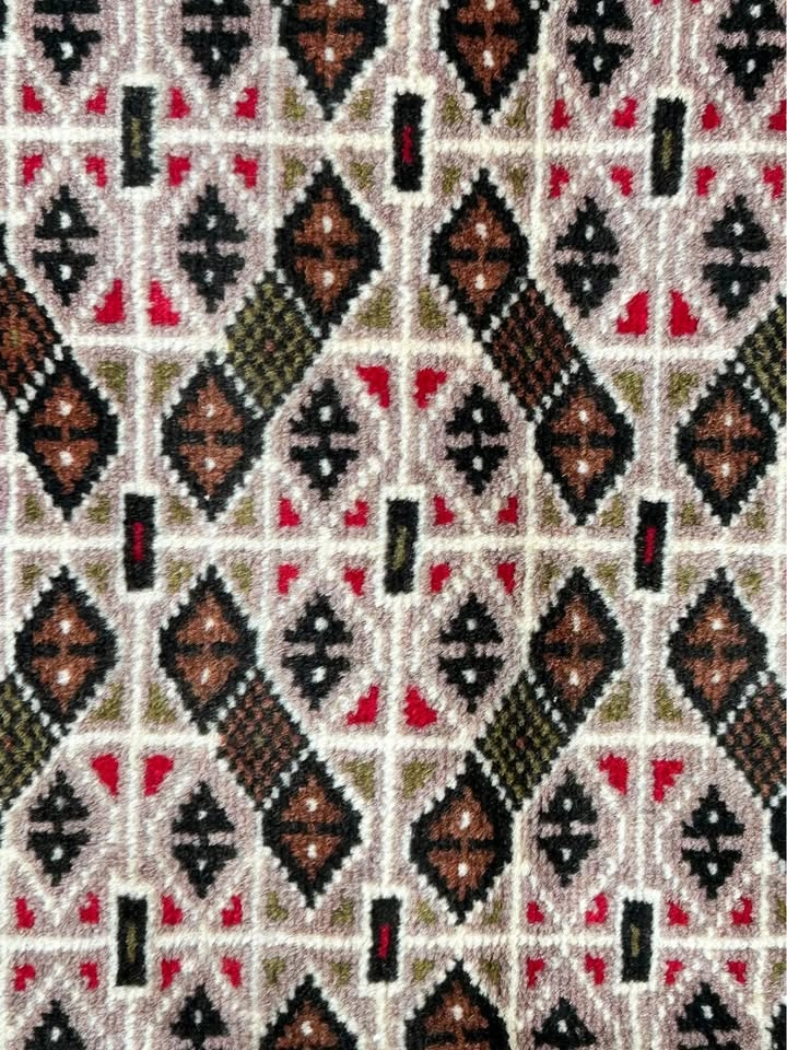 Super Fine Hand-Knotted Afghan Turkmen Wool Rug (6’4” x 4’) - photo 2