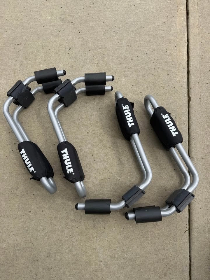 Thule SquareBar Evo Roof Rack for Raised Rails with Kayak Carrie - photo 4