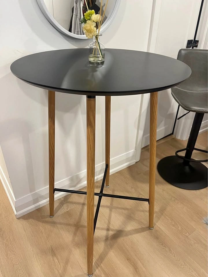 Round Black Bar Table