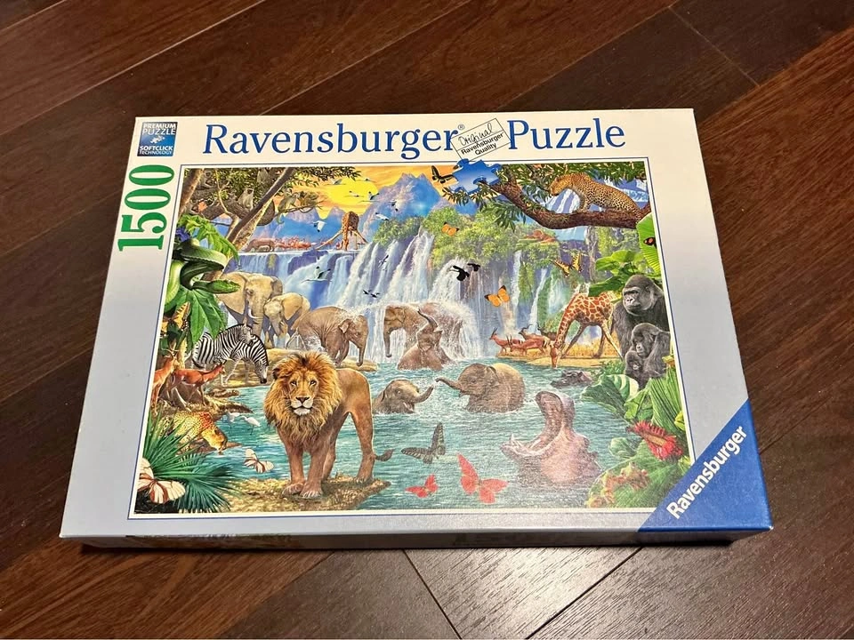 Ravensburger 1500 pcs puzzle (Waterfall Safari)