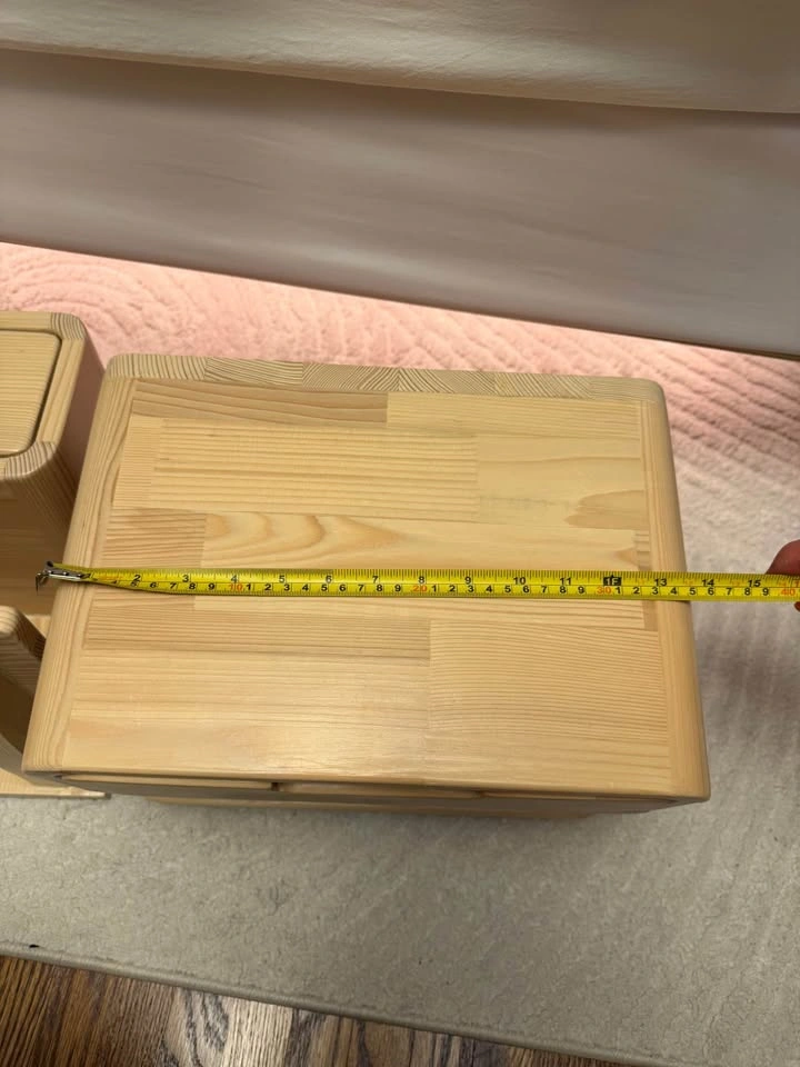 Floating handmade hardwood nightstands with drawers - photo 5