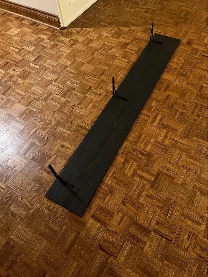 Black shelf with brackets - photo 3