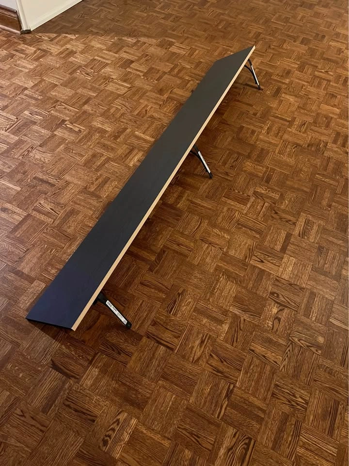 Black shelf with brackets - photo 4