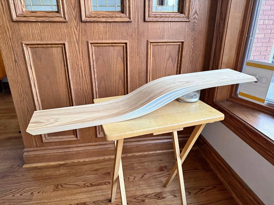 Floating Wave Shelf, Wood Wall Shelf Curved