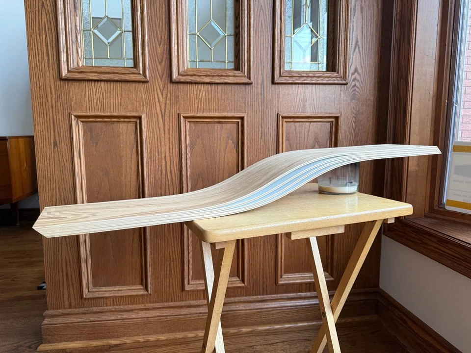 Floating Wave Shelf, Wood Wall Shelf Curved - photo 3