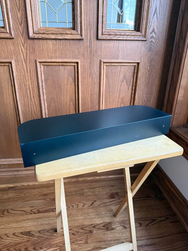 Entryway retro floating console, modern wooden bedside shelf - photo 3