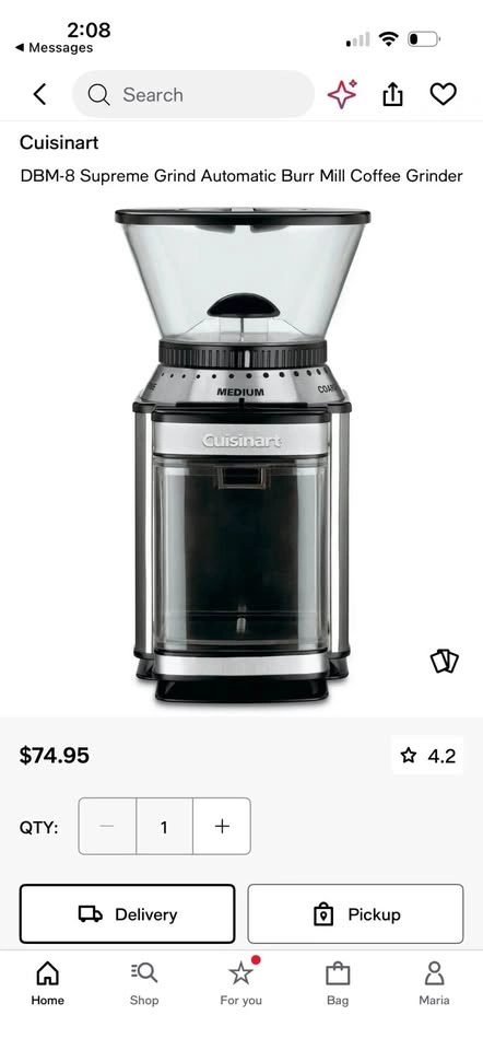 Cuisinart coffee grinder - photo 3