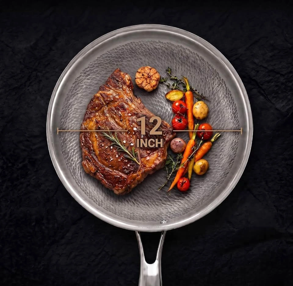12-Inch Titanium-Surface Frying Pan with Glass Lid - photo 2