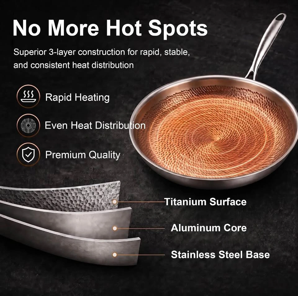 12-Inch Titanium-Surface Frying Pan with Glass Lid - photo 3