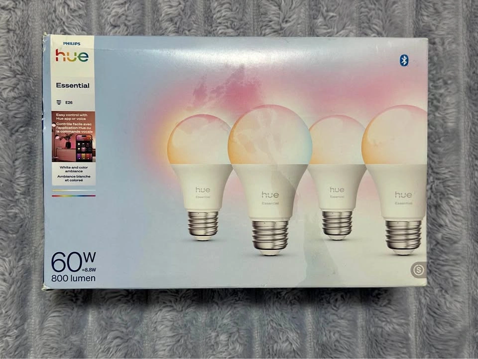Philips Hue Essential Smart Color Bulbs 4-Pack — E26 A19 — Seale