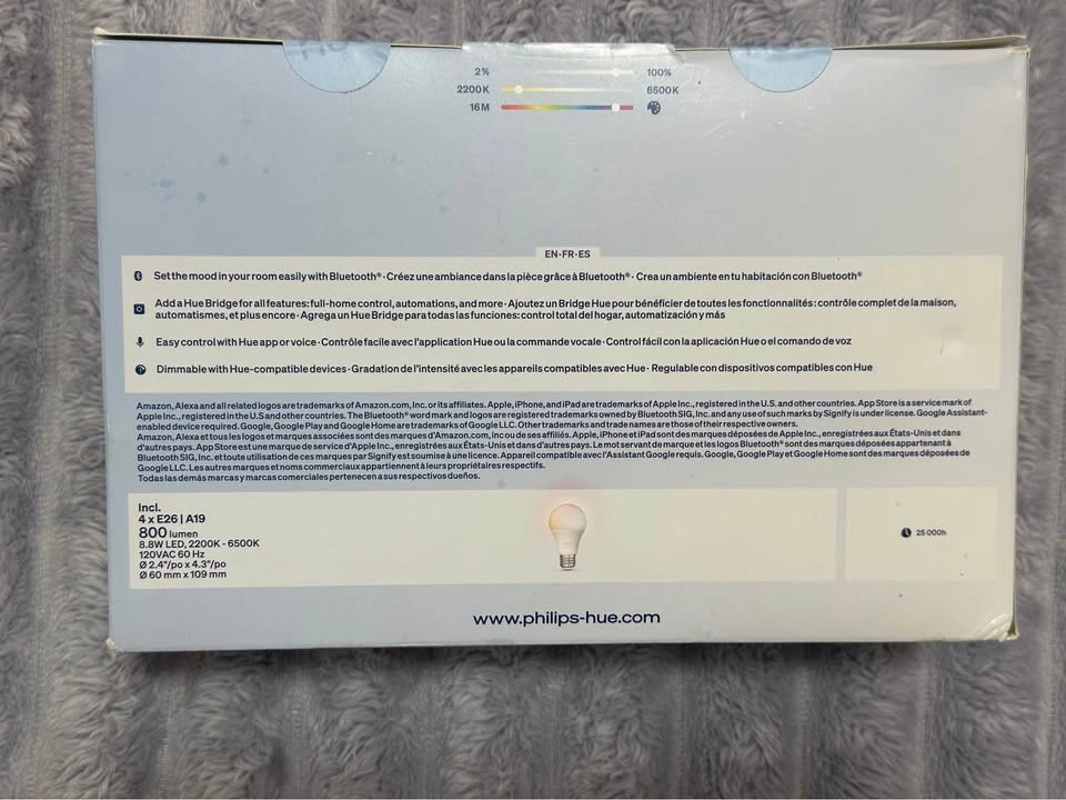Philips Hue Essential Smart Color Bulbs 4-Pack — E26 A19 — Seale - photo 3