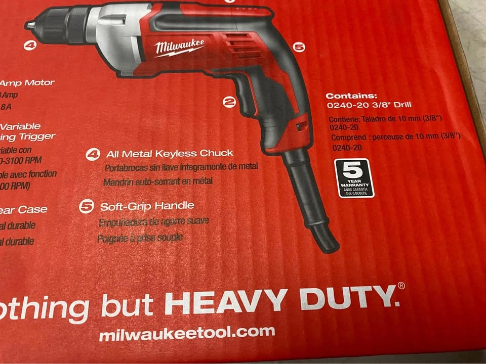 Milwaukee 0240-20 3/8” corded drill - photo 4