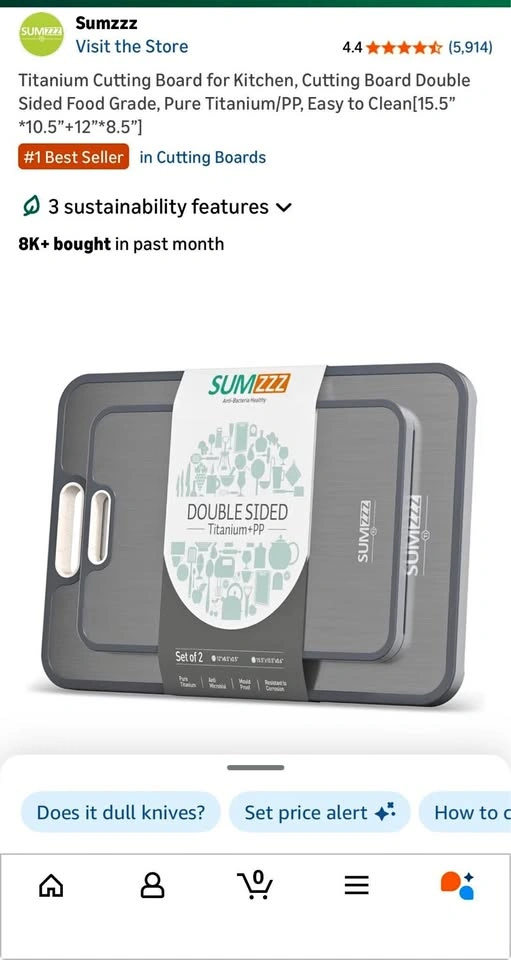 [UNOPENED NEW] Titanium Cutting Board