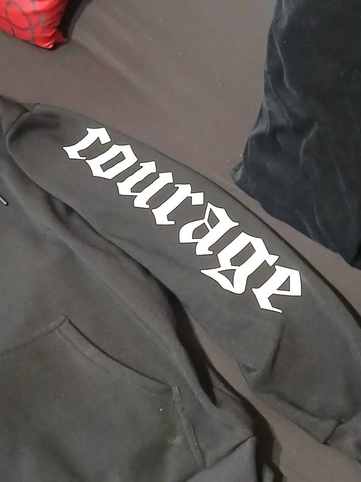 RISE Black Hoodie with inspirational message - photo 3