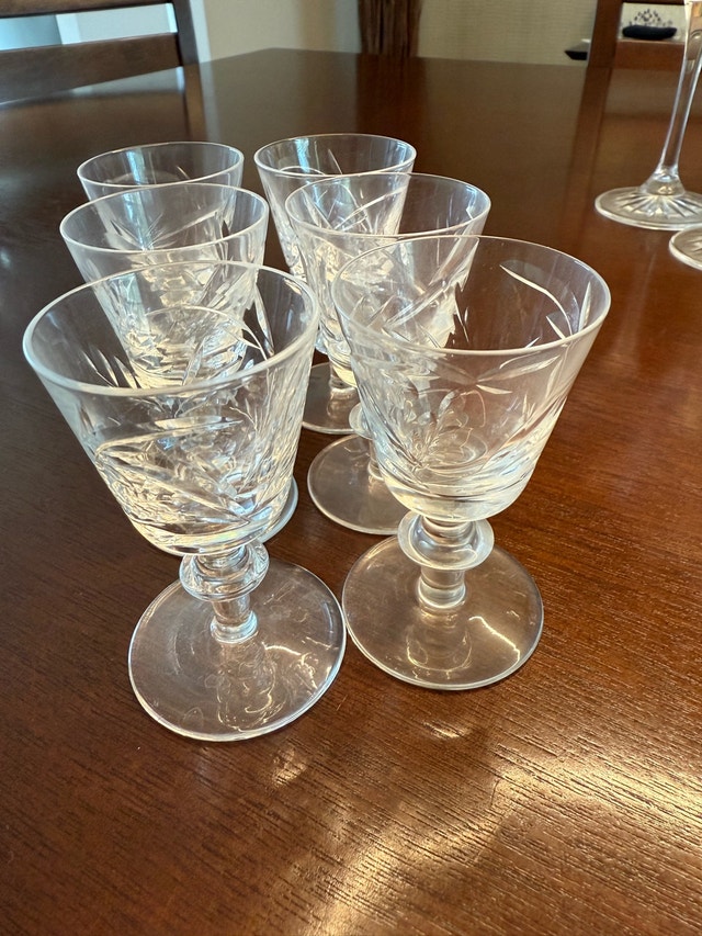 Laurentian Crystal Sherry Glasses