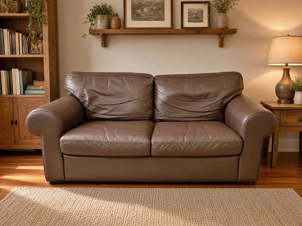 Nice leather love seat 🛋️
