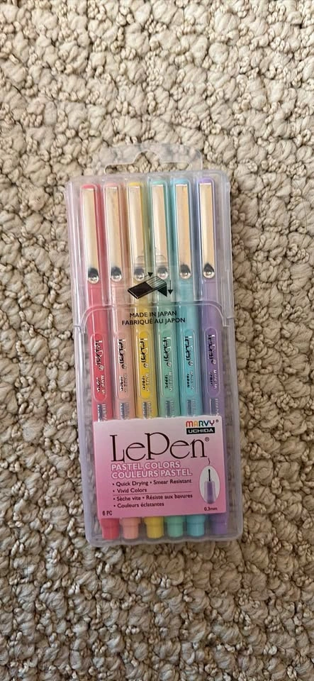 NEW Marvy Uchida® Lepen® 6Pc Set Pastel Colours