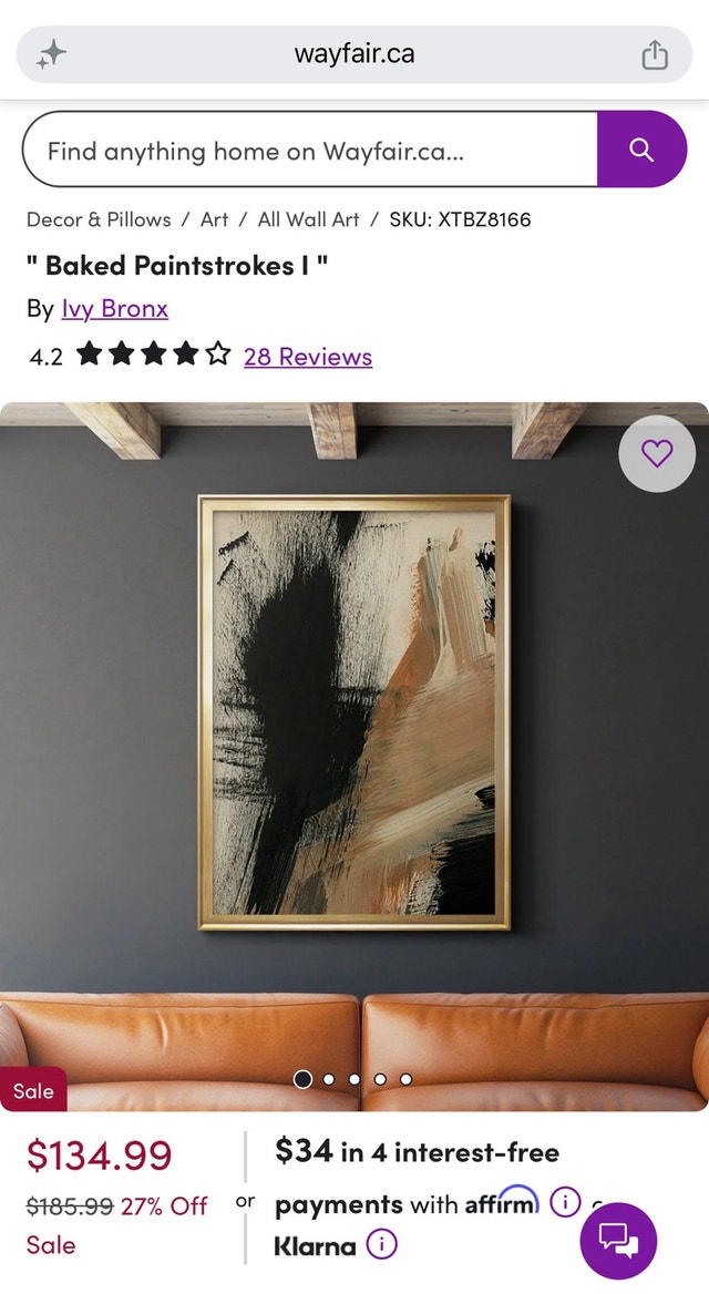 Ivy Bronx Baked Paintstrokes I Wall Art