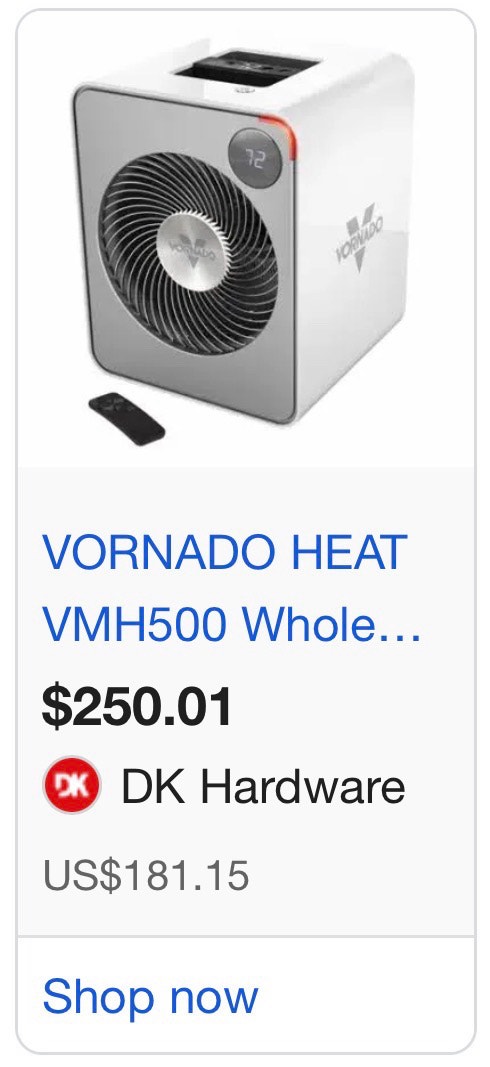 Vornado VMH500 Whole Room Metal Heater - photo 2